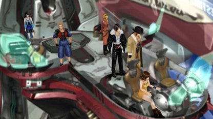 Final Fantasy VIII Remastered game for the PlayStation 4 featuring enhanced visuals turn based RPG gameplay character driven storylines and quality of life improvements following Squall and SeeD in a futuristic fantasy world gameplay