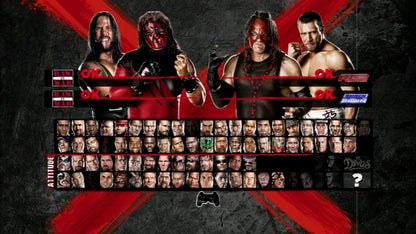 WWE ’13 Xbox 360 video game, professional wrestling sports action, WWE superstars and legends, multiplayer and career modes character select