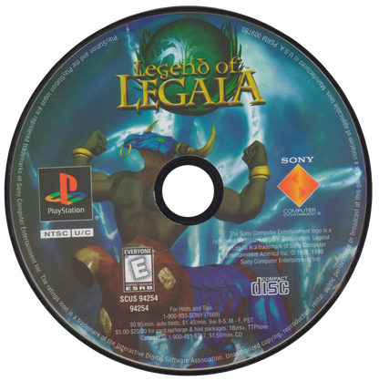 Legend of Legaia Sony PlayStation PS1 video game featuring role playing gameplay turn based combat martial arts attacks character abilities fantasy adventure exploration mystical environments monster battles quests and classic 32 bit PlayStation gameplay retro video game collection collectible gaming appeal game disc