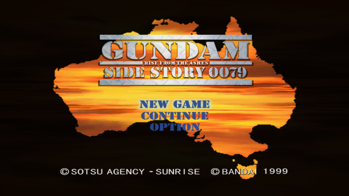 Gundam Side Story 0079 Sega Dreamcast retro video game mech shooter title screen