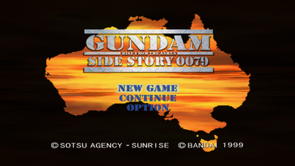 Gundam Side Story 0079 Sega Dreamcast retro video game mech shooter title screen
