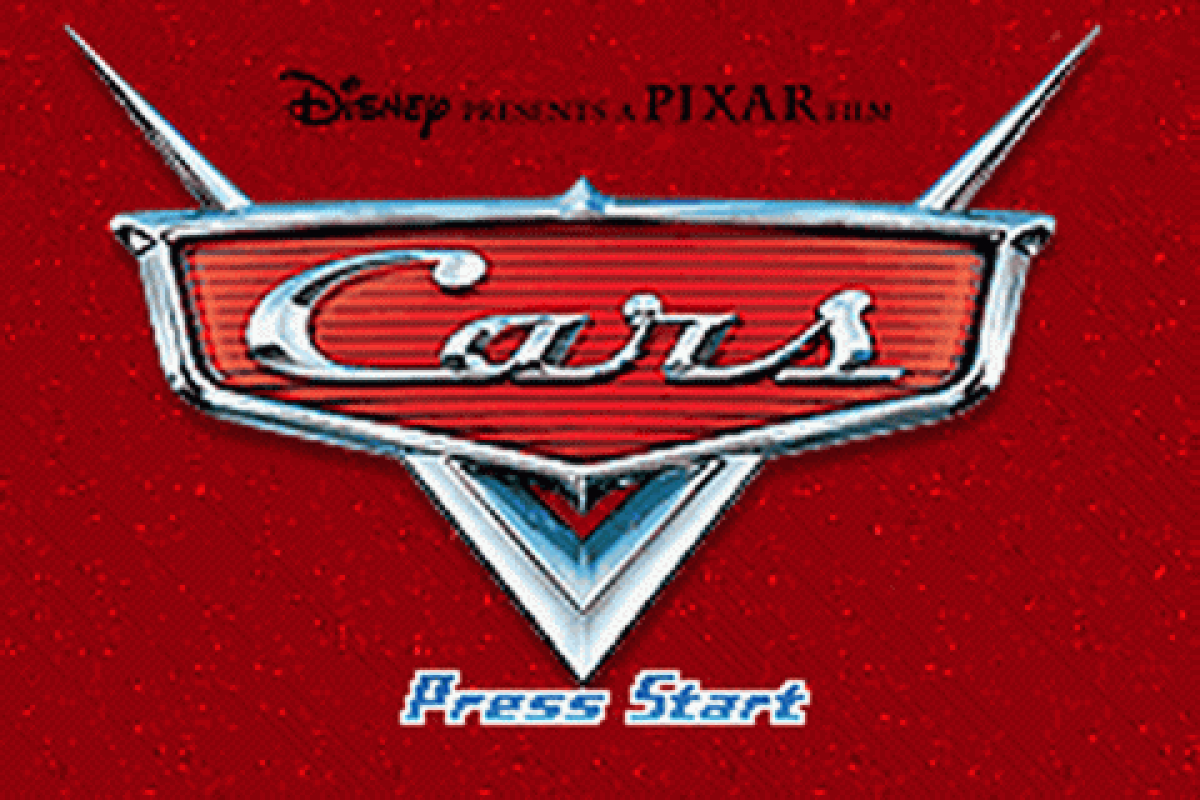 Disney Pixar Cars – Game Boy Advance (GBA) Title Screen Art