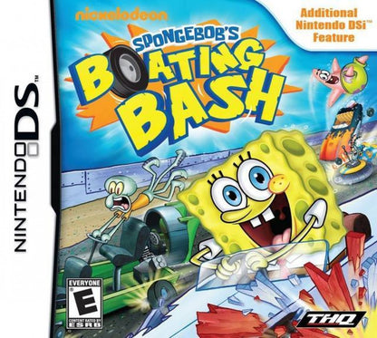 SpongeBob's Boating Bash cover art for Nintendo DS (DS) party racing video game