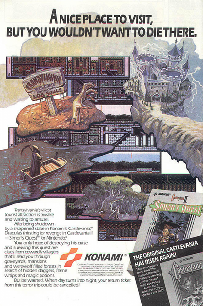 Castlevania II: Simon's Quest – Nintendo Entertainment System (NES) Game Adverstising Art 