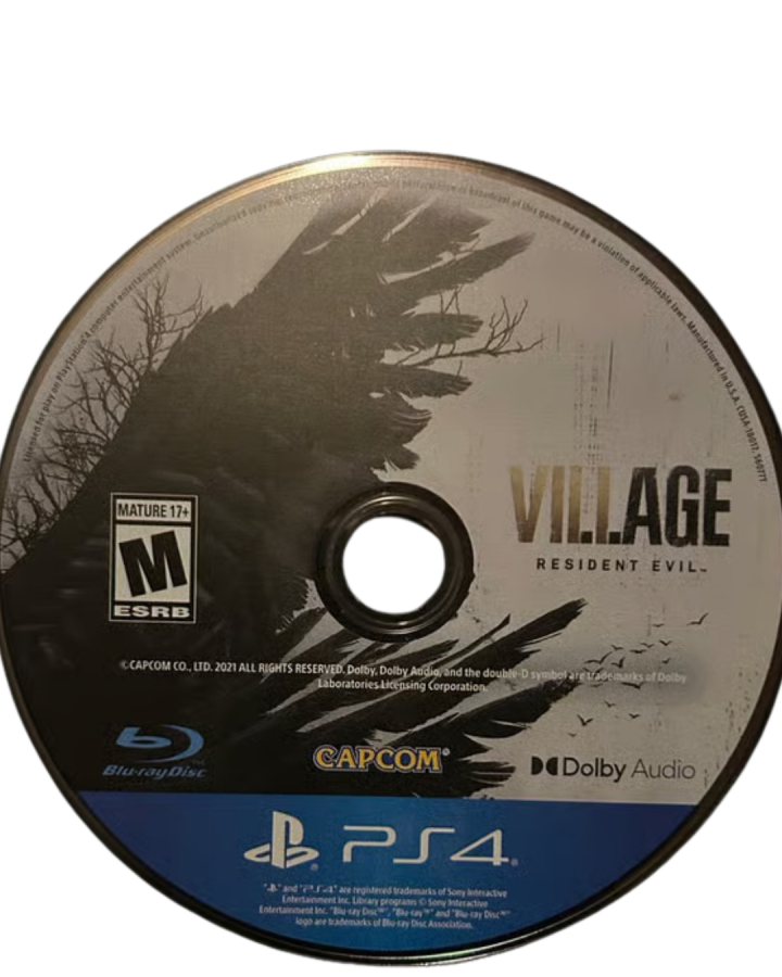 Resident Evil Village Deluxe Edition PlayStation 4 PS4 for video game enthusiasts featuring survival horror gameplay first person action terrifying enemies immersive exploration atmospheric storytelling deluxe edition bonus content and collectible gaming appeal disc