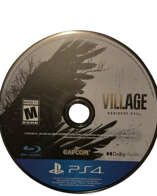 Resident Evil Village Deluxe Edition PlayStation 4 PS4 for video game enthusiasts featuring survival horror gameplay first person action terrifying enemies immersive exploration atmospheric storytelling deluxe edition bonus content and collectible gaming appeal disc
