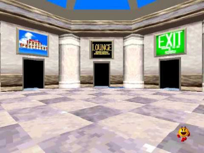 Namco Museum compilation game for the Sega Dreamcast featuring classic arcade titles such as Pac-Man Galaga and Dig Dug with authentic arcade style gameplay bonus museum content and retro gaming presentation gameplay  
