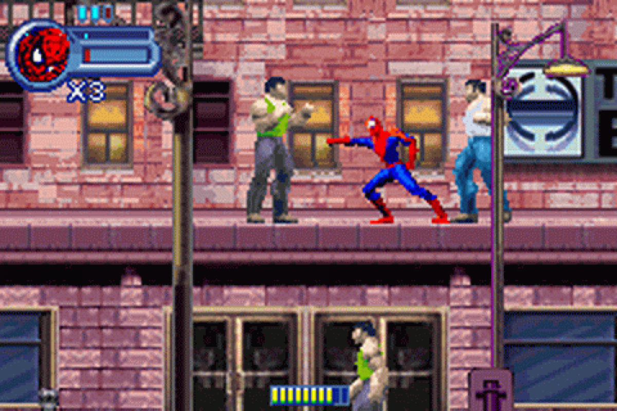 Spider Man Mysterio’s Menace Game Boy Advance GBA for retro video game enthusiasts featuring superhero action platforming gameplay web slinging combat villain encounters side scrolling adventure levels Marvel inspired missions fast paced handheld action and collectible gaming appeal gameplay 