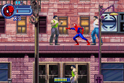 Spider Man Mysterio’s Menace Game Boy Advance GBA for retro video game enthusiasts featuring superhero action platforming gameplay web slinging combat villain encounters side scrolling adventure levels Marvel inspired missions fast paced handheld action and collectible gaming appeal gameplay 