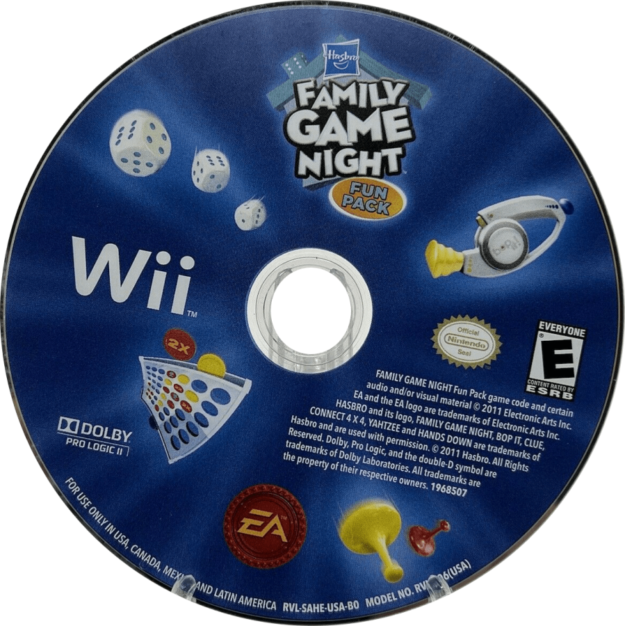 Hasbro Family Game Night Fun Pack – Nintendo Wii (Wii) party board game compilation disc for video game