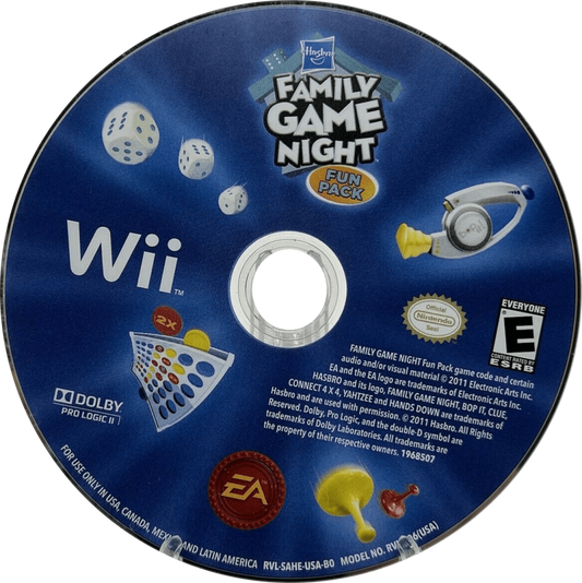 Hasbro Family Game Night Fun Pack – Nintendo Wii (Wii) party board game compilation disc for video game