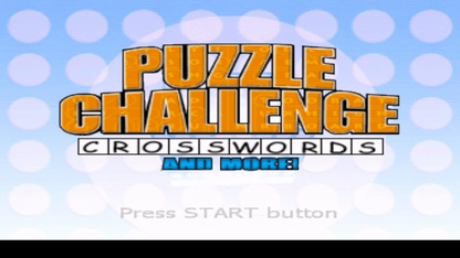 Puzzle Challenge: Crosswords and More start screen for PlayStation Portable (PSP) puzzle and word game