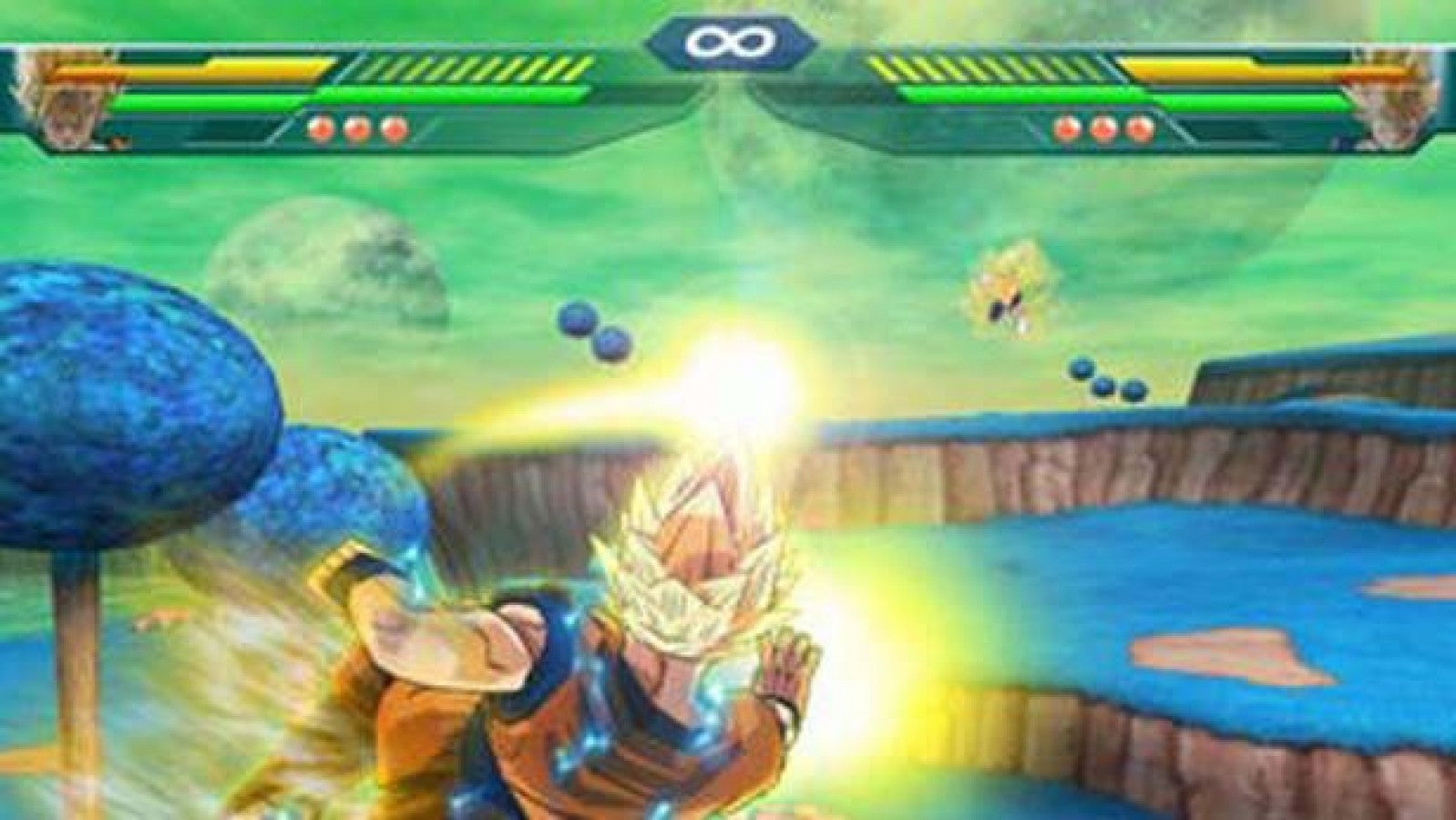 Dragon Ball Z: Budokai Tenkaichi gameplay for PlayStation 2 (PS2) anime-based 3D arena fighting video game
