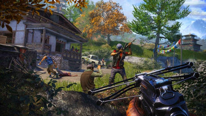 Far Cry 4 Complete Edition PlayStation 4 PS4 for action adventure video game fans featuring open world exploration first person shooter gameplay intense combat missions weapon customization wildlife encounters tactical stealth gameplay Himalayan mountain setting expanded edition content and immersive storytelling collectible gaming appeal gameplay