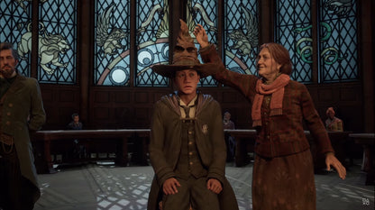 Hogwarts Legacy [Deluxe Edition] for PlayStation 5 (PS5) at Gamers INC, featuring the ultimate wizarding world experience with 72-hour early access, the Dark Arts Pack including the Thestral Mount, Dark Arts Battle Arena, and Dark Arts Cosmetic Set, plus an immersive open-world RPG adventure where you define your legacy at Hogwarts in the 1800s gameplay screenshot