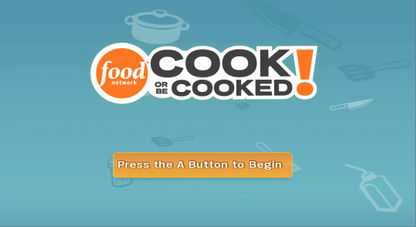 Food Network: Cook or Be Cooked – Nintendo Wii (Wii) cooking simulation title screen for video game