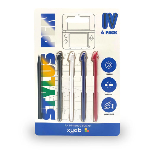 4 Pack Plastic Stylus replacement writing drawing tools for Nintendo 3DS XL touchscreen handheld accessory 3DS XL