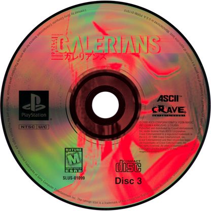 Galerians PlayStation PS1 for survival horror video game fans featuring psychological horror gameplay cinematic storytelling puzzle solving exploration psychic powers tense combat futuristic sci fi setting atmospheric adventure classic horror experience collectible gaming appeal disc 3