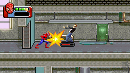 Ultimate Spider-Man Nintendo DS open-world action video game cel-shaded art style comic book adaptation play as both Spider-Man and Venom web-swinging combat missions collectibles Activision handheld exclusive gameplay screenshot