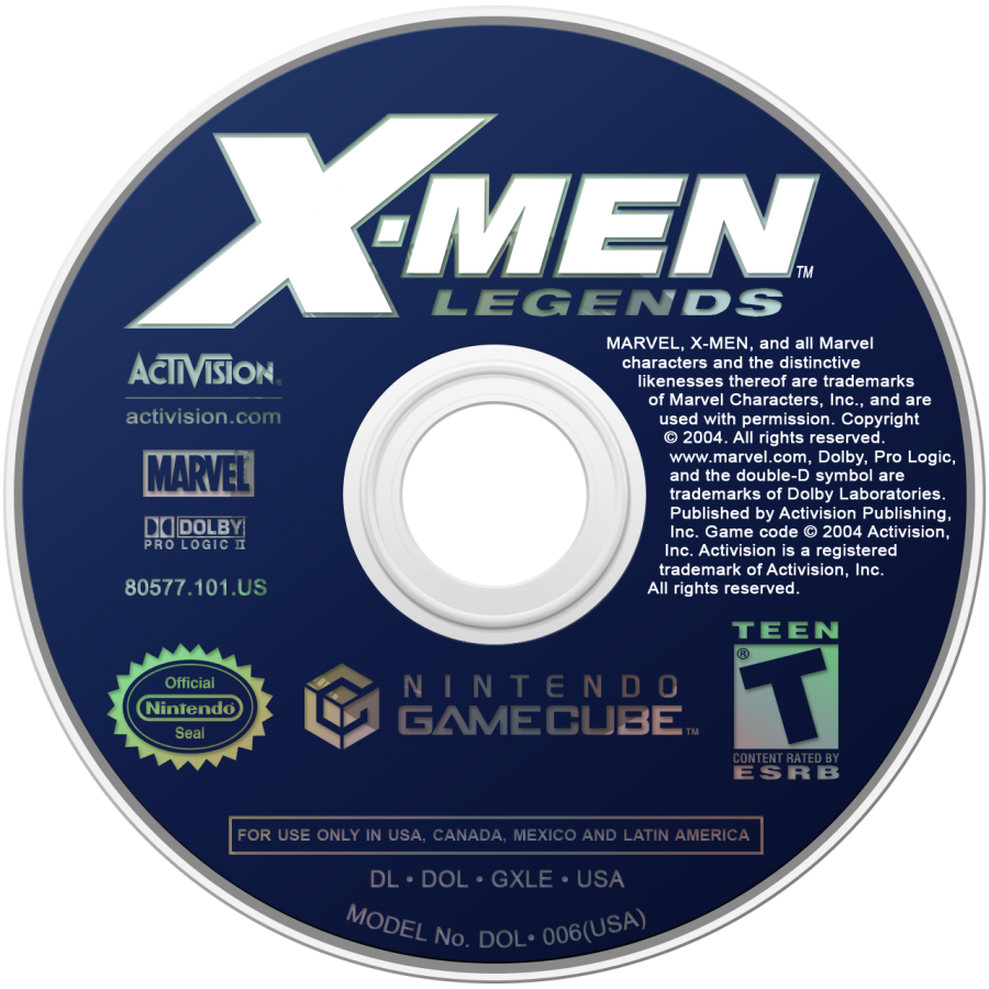 X-Men Legends disc for Nintendo GameCube (GC) action RPG superhero video game