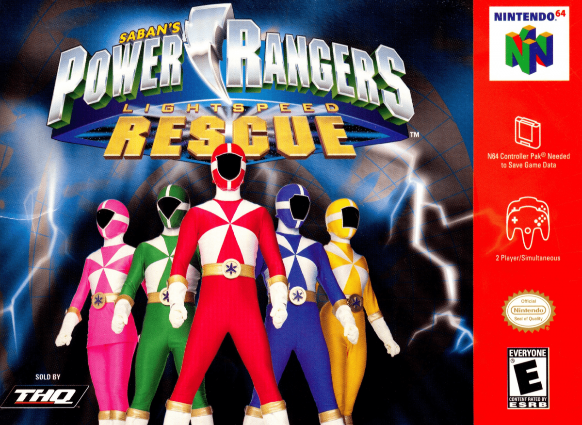 Power Rangers Lightspeed Rescue game cover for Nintendo 64 video game. 