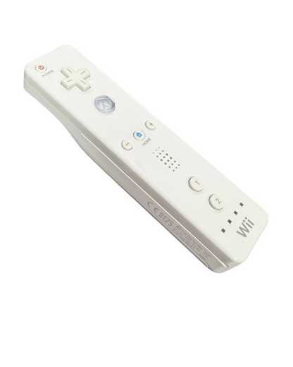 Front view of white Nintendo Wii Remote controller original gaming accessory