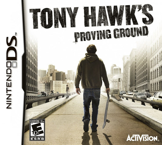 Tony Hawk’s Proving Ground for Nintendo DS skateboarding video game featuring trick based gameplay career progression customizable skaters classic Tony Hawk controls adapted for handheld play and an on the go skateboarding experience cover