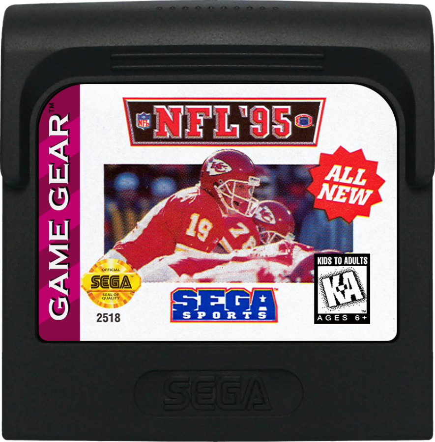 NFL 95 cartridge for Sega Game Gear (GG) video game