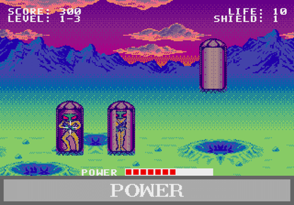 Space Station Defender gameplay for Sega Genesis (GEN) video game