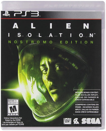 Alien: Isolation cover art for PlayStation 3 (PS3) video game