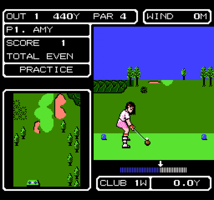 Lee Trevinos Fighting Golf gameplay image for Nintendo Entertainment System NES retro video game