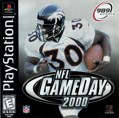 NFL GameDay 2000 PlayStation 1 football sports simulation video game 989 Sports NFL license all 31 teams franchise mode create-a-player Season Mode Exhibition authentic gameplay Sony PlayStation original front cover