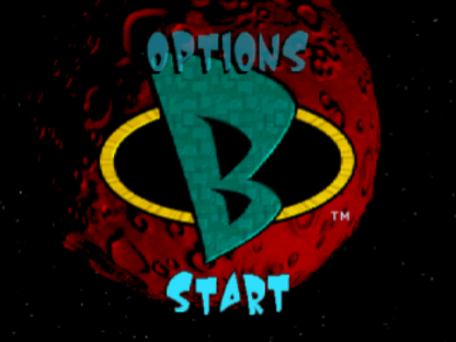 Blasto PlayStation 1 PS1 for third person shooter retro video game fans featuring sci fi action alien invasions explosive combat futuristic weapons humorous gameplay colorful worlds classic PlayStation adventure collectible gaming appeal title screen