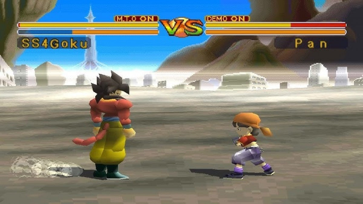 Dragon Ball GT Final Bout PS1 Bandai version anime fighting game based on Dragon Ball GT 3D arena combat Super Saiyan characters energy attacks versus battles Japanese and North American Bandai release retro gaming PlayStation software video game title gameplay