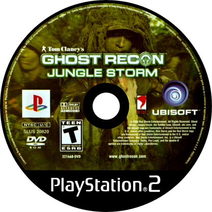 Tom Clancy’s Ghost Recon Jungle Storm tactical shooter video game featuring elite special forces missions squad based combat realistic military strategy and classic Tom Clancy franchise gameplay experience disc