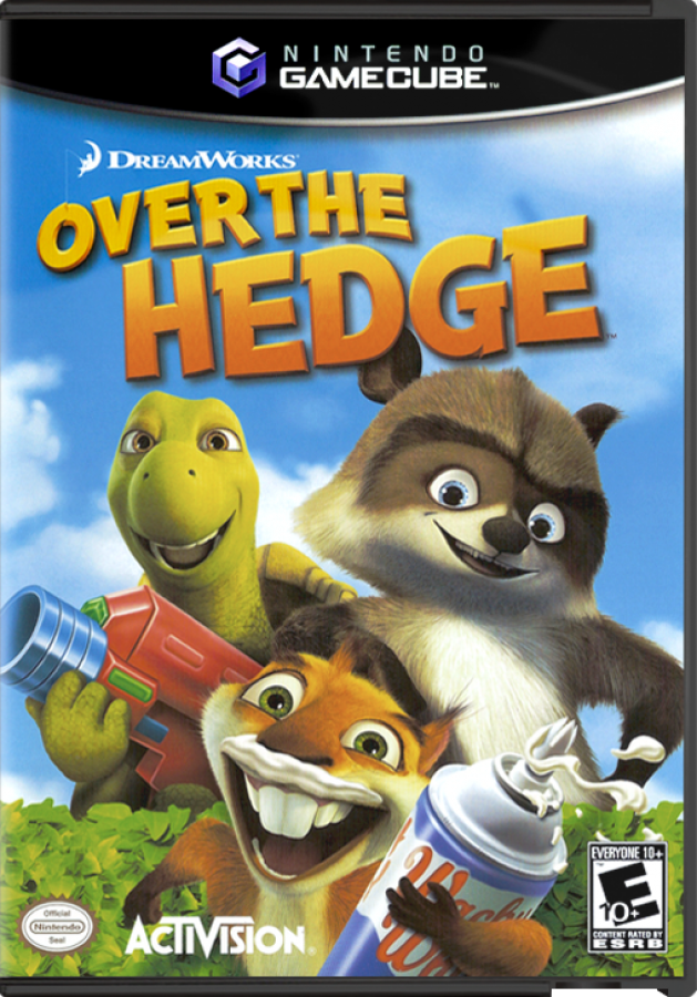 Over the Hedge for GameCube featuring family friendly action adventure gameplay based on the animated movie front cover