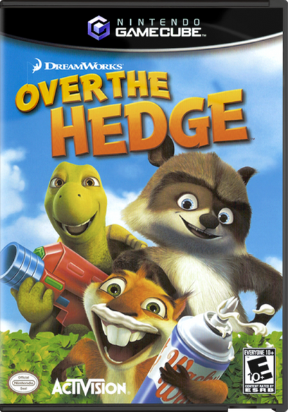 Over the Hedge for GameCube featuring family friendly action adventure gameplay based on the animated movie front cover