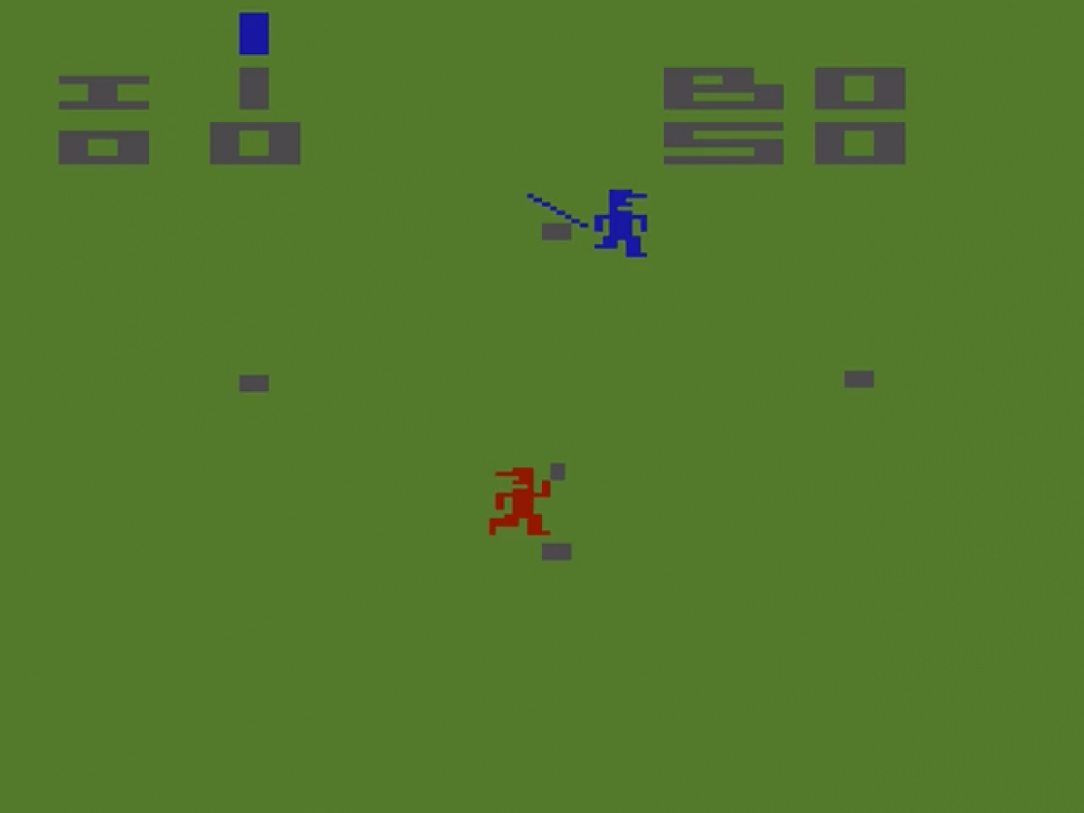 Home Run gameplay art for Atari 2600 (2600) video game