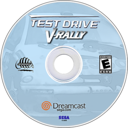 Test Drive V-Rally disc art for Sega Dreamcast (DC) video game
