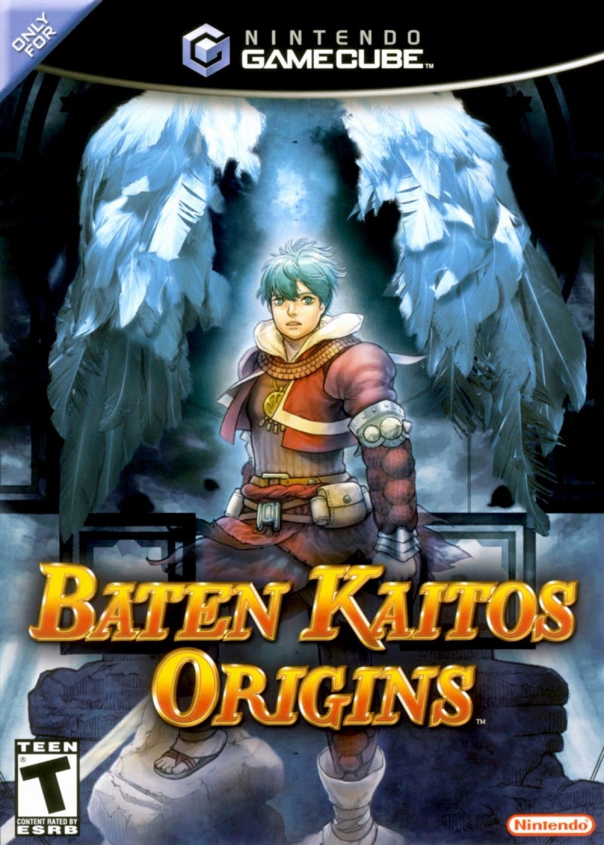 Baten Kaitos Origins for GameCube featuring story driven RPG gameplay with card based combat and anime style visuals cover art