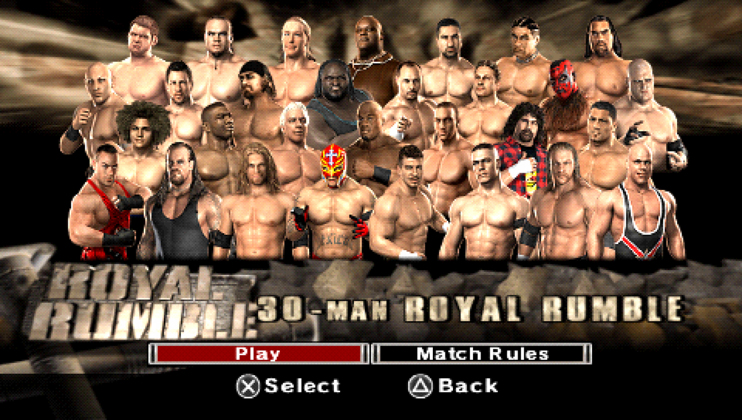 WWE SmackDown vs Raw 2007 retro PlayStation 2 video game WWE wrestling sports entertainment fighting multiplayer career mode arcade combat console title PlayStation 2 release match select 