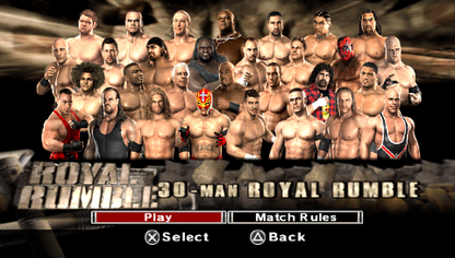 WWE SmackDown vs Raw 2007 retro PlayStation 2 video game WWE wrestling sports entertainment fighting multiplayer career mode arcade combat console title PlayStation 2 release match select 