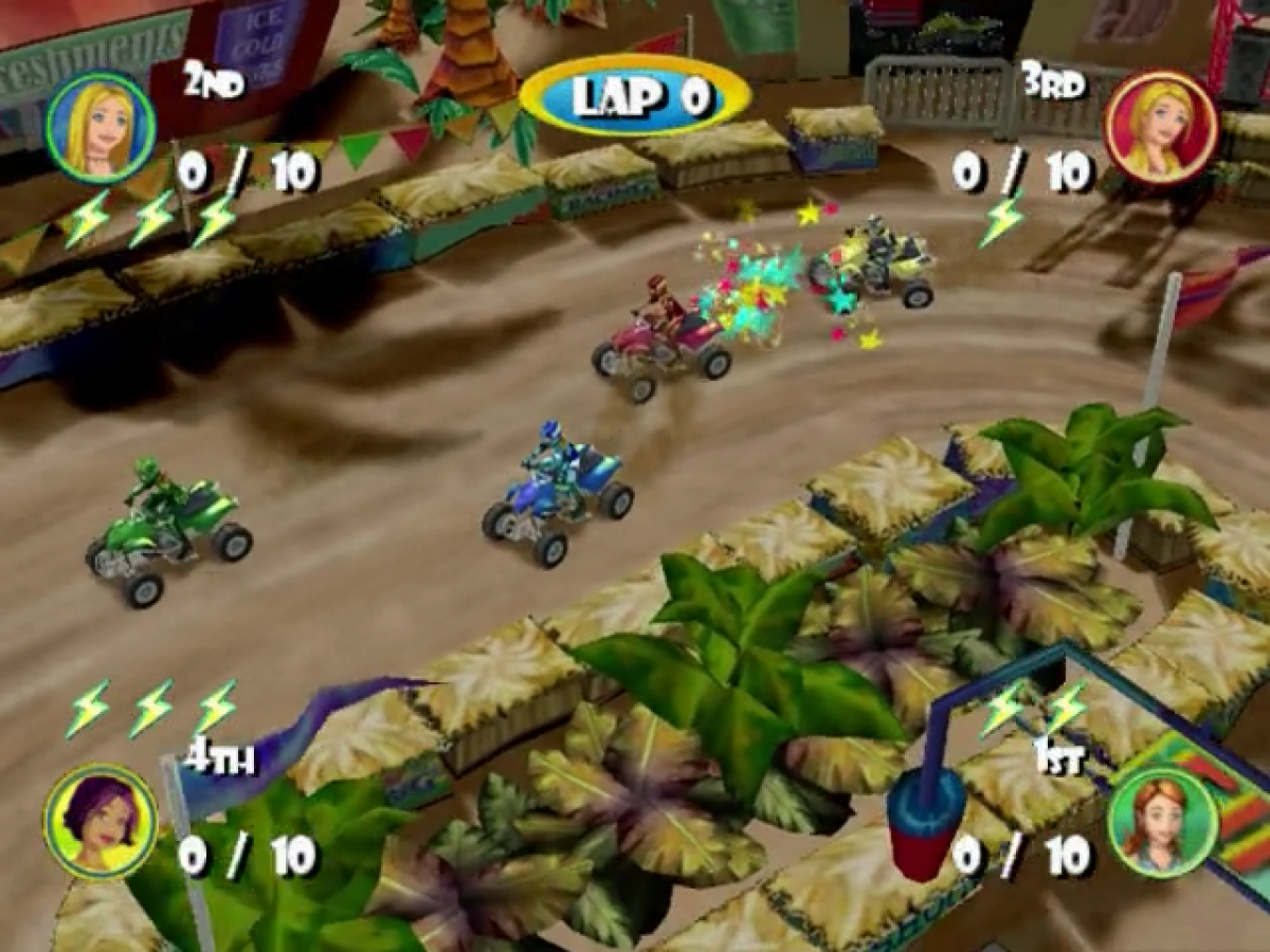 Mary-Kate and Ashley Sweet 16 Licensed to Drive gameplay for Nintendo GameCube (GC) video game.