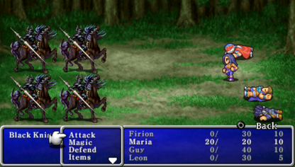Final Fantasy II PSP inspired design featuring classic fantasy role playing adventure aesthetic legendary heroes epic world saving journey turn based combat memorable storytelling enhanced portable visuals iconic magic and character progression gameplay presentation gameplay