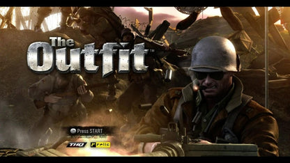 The Outfit Xbox 360 title screen for action strategy video game.