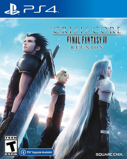 Crisis Core: Final Fantasy VII Reunion PS4 action role-playing video game cover art.