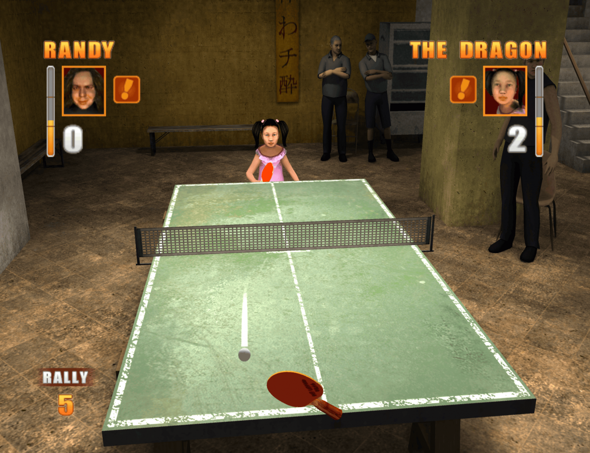 Retro Balls of Fury Wii inspired design featuring comedic table tennis action aesthetic motion controlled gameplay quirky martial arts humor over the top ping pong battles colorful arcade style sports entertainment nostalgic Nintendo Wii presentation gameplay