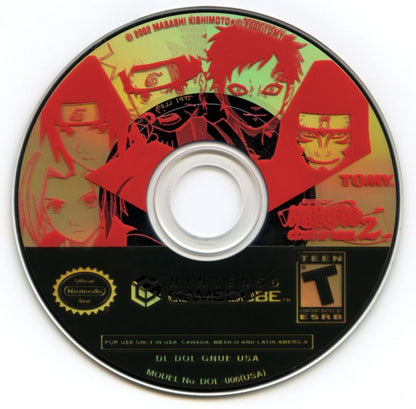 Naruto: Clash of Ninja 2 disc for GameCube (GC) anime fighting video game