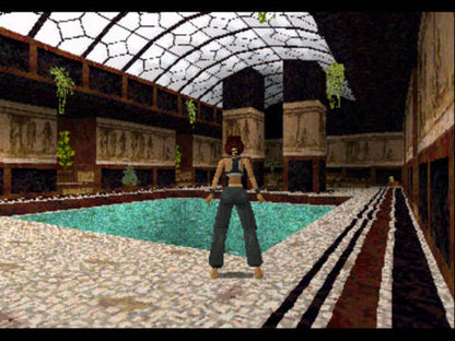 Tomb Raider gameplay for PlayStation 1 PS1 video game, action adventure, exploration and puzzle solving, classic Lara Croft debut title
