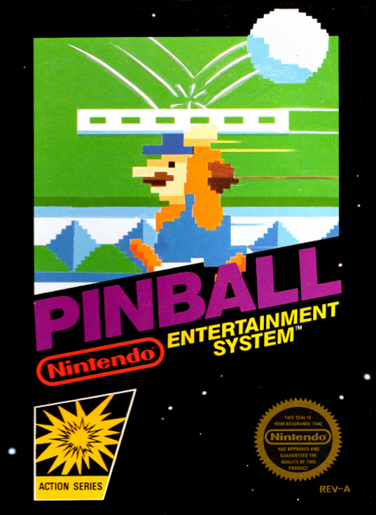 Pinball cover art for Nintendo Entertainment System (NES) retro video game